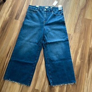 Good American Plazzo Jean raw hem